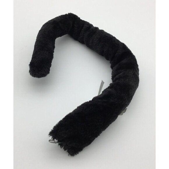 Plush Black Cat Mask with Adjustable Back Band and Faux Bendable Tail Costume - Picture 7 of 9